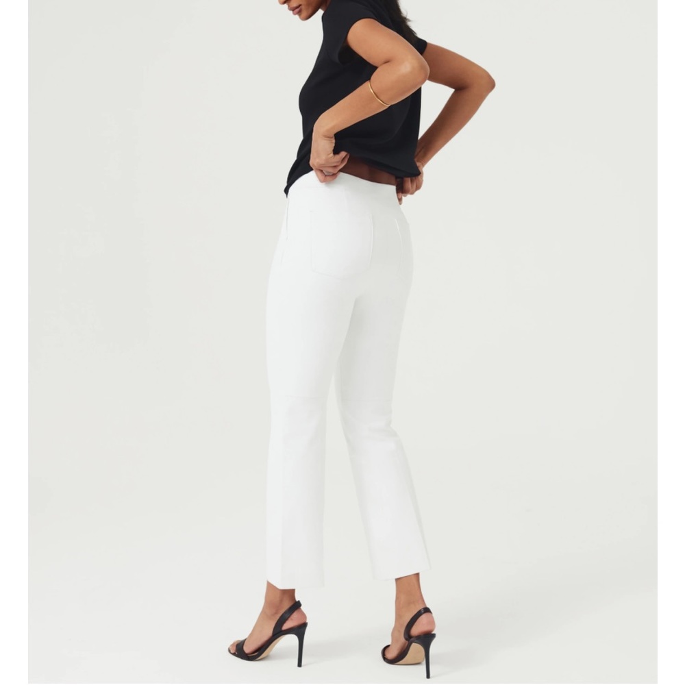 NEW NWT SPANX On the go Kick Flare Pant Ultimate Opacity Classic White size L P